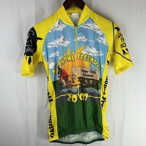 Oklahoma Freewheel 2007 Multicolor Cycling Bicycling Jersey VOmax Small Made USA